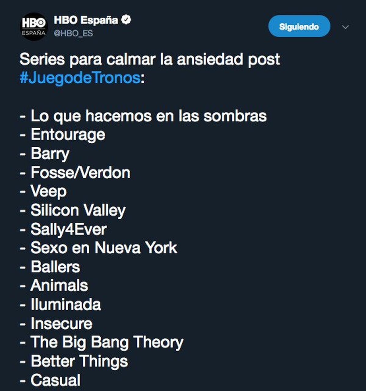 15 series para calmar la ansiedad Post Juego de Tronos