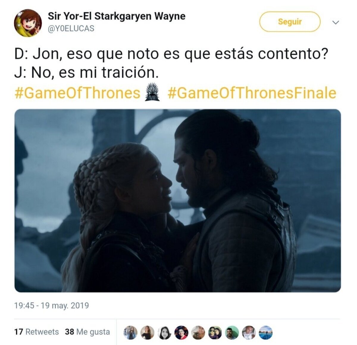 Jon no estaba muy contento...