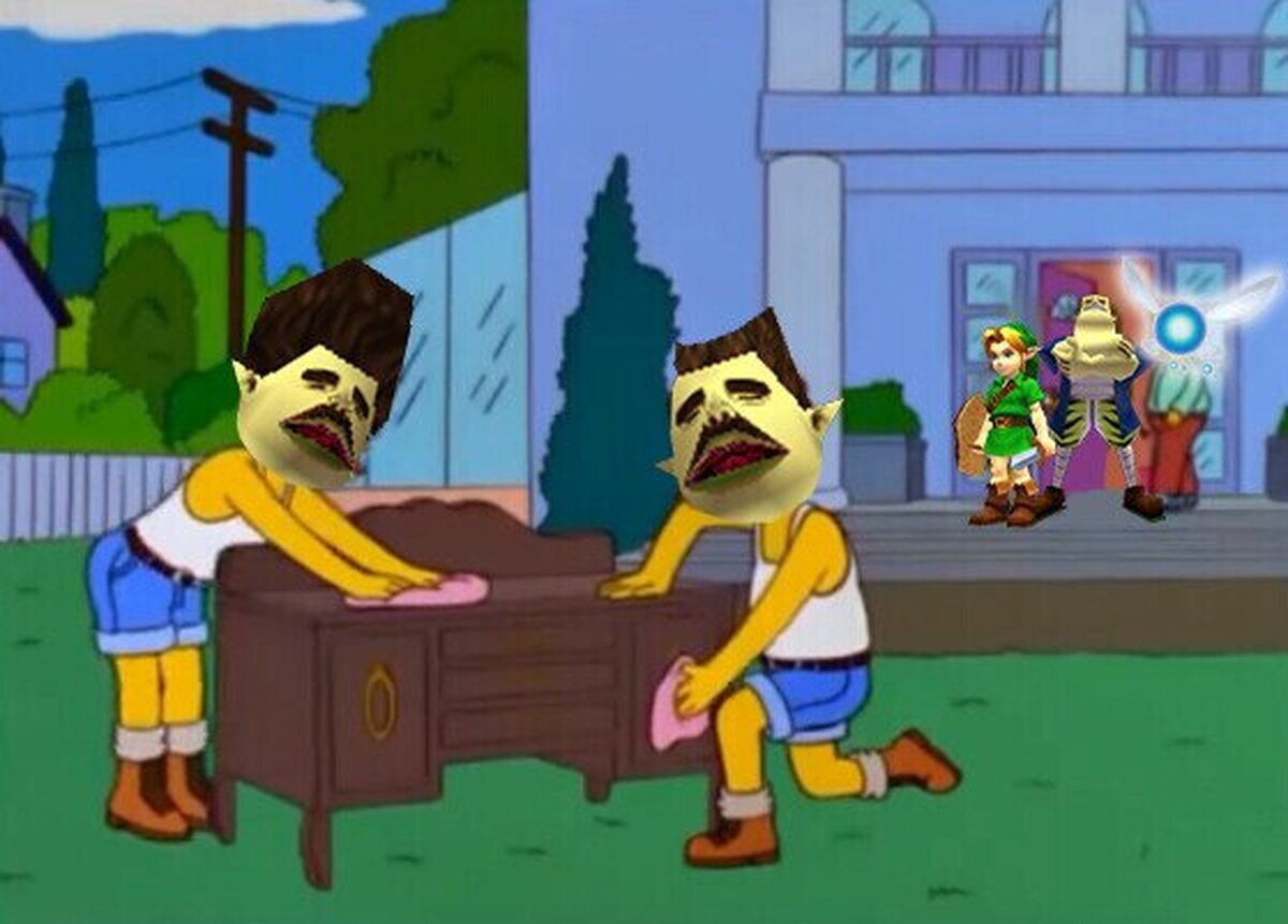 Link llegando por primera vez a Kakariko.