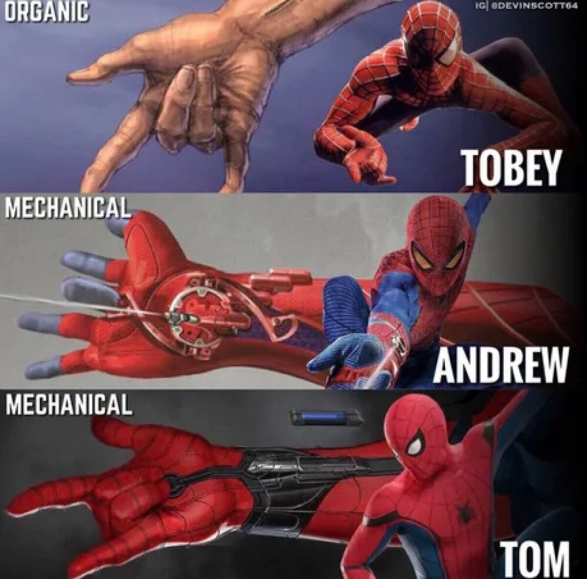 Spiderman fue mordido por una araña y obtuvo sus poderes. ¿Por qué necesita tiradores de telaraña artificial?