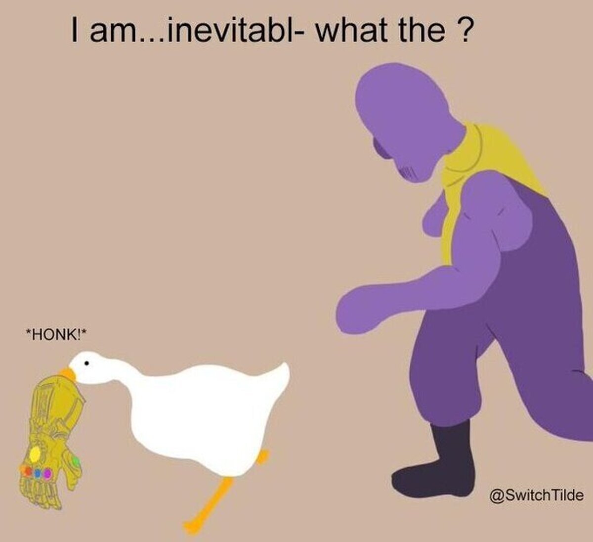 El inútil Thanos , si siquiera con el guantelete eras rival para él. 