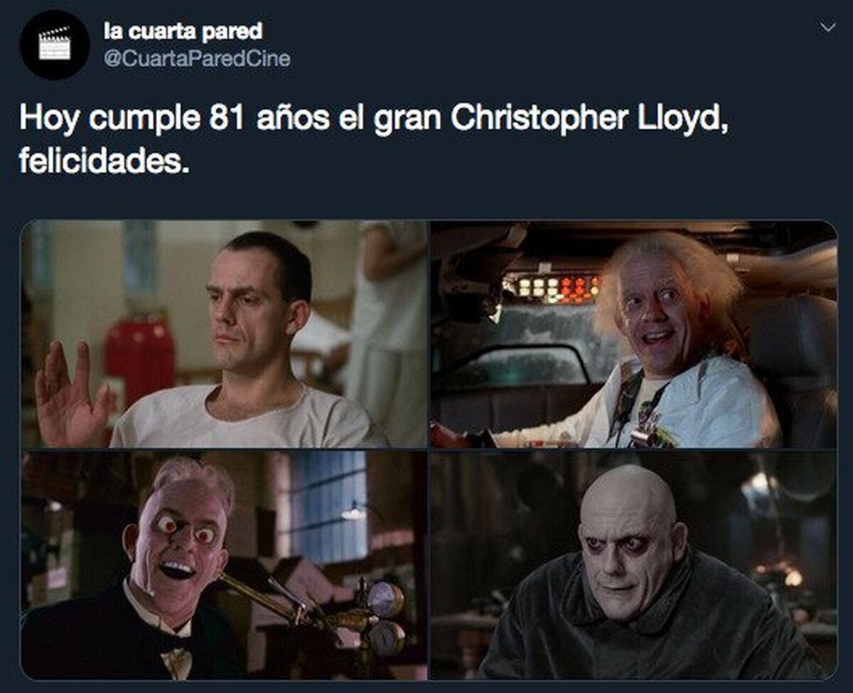 Christopher Lloyd cumple 81 años. ¡FELICIDADES!