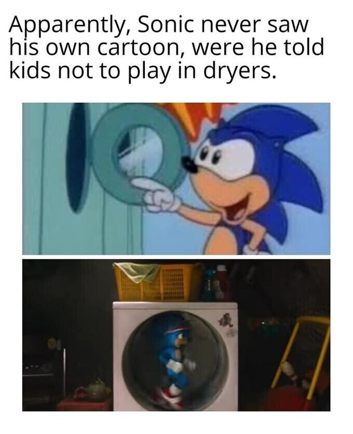 Me estas confundiendo Sonic, ¿Debería jugar en secadoras o no?