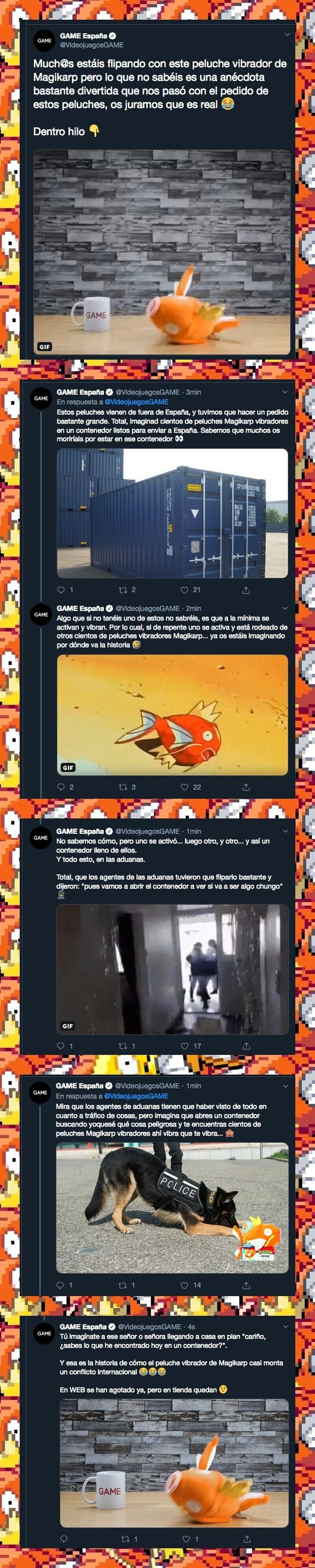 La divertida anécdota relacionada con un peluche vibrador de Magikarp que te sacará una sonrisa 