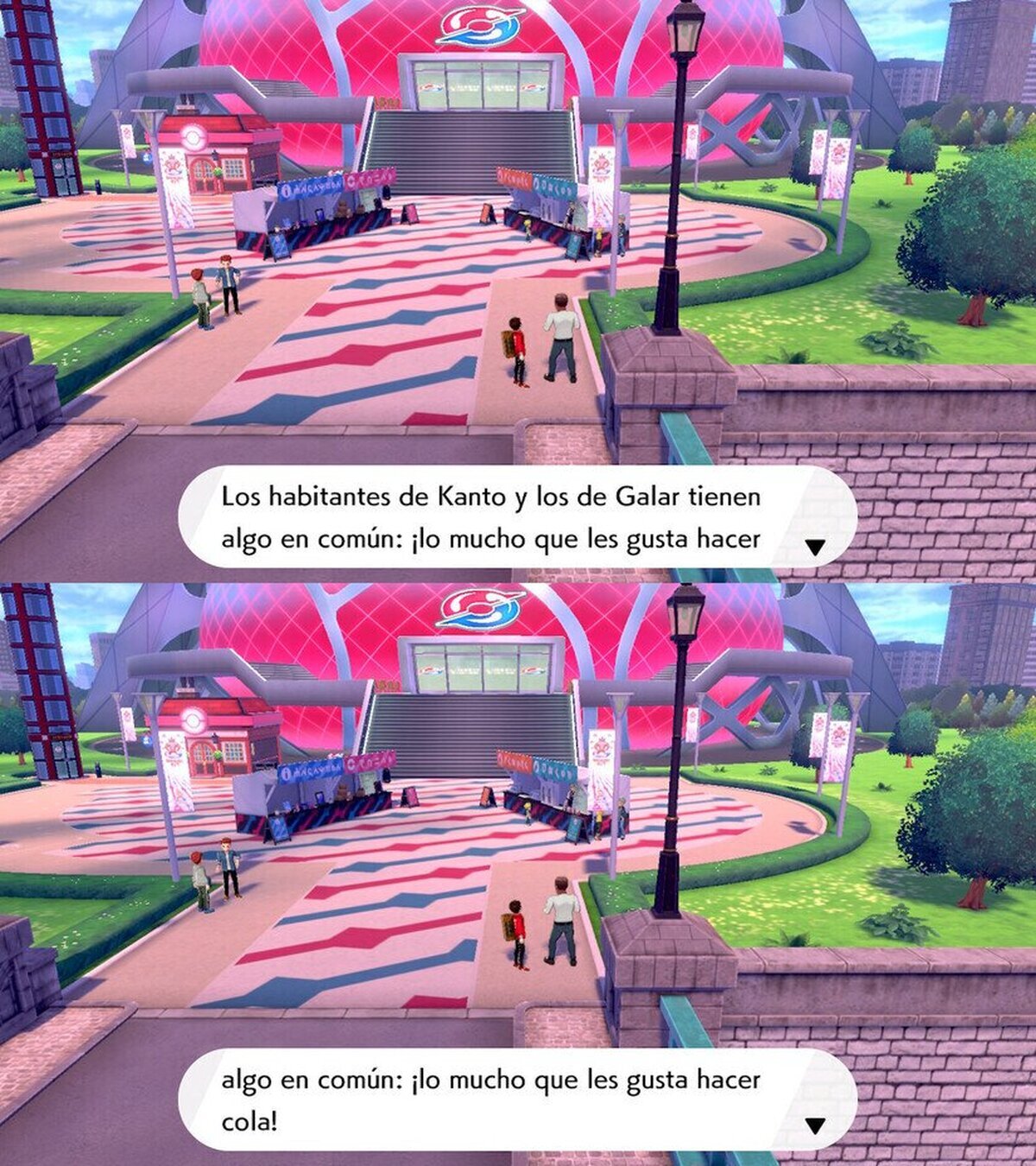 ¿Ah sí? Yo juraría que las colas las gustan hacer en Hoenn.