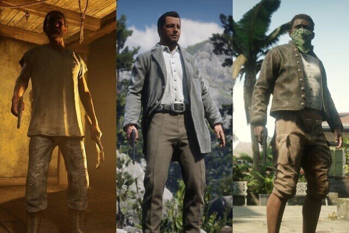 Trevor, Michael y Franklin en Red Dead Redemption 2