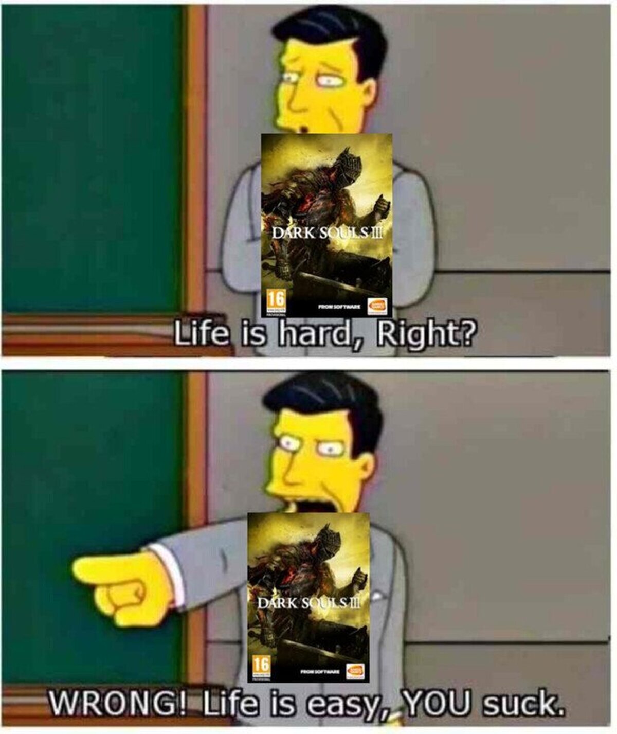 ¡Git gud, sucio casul!