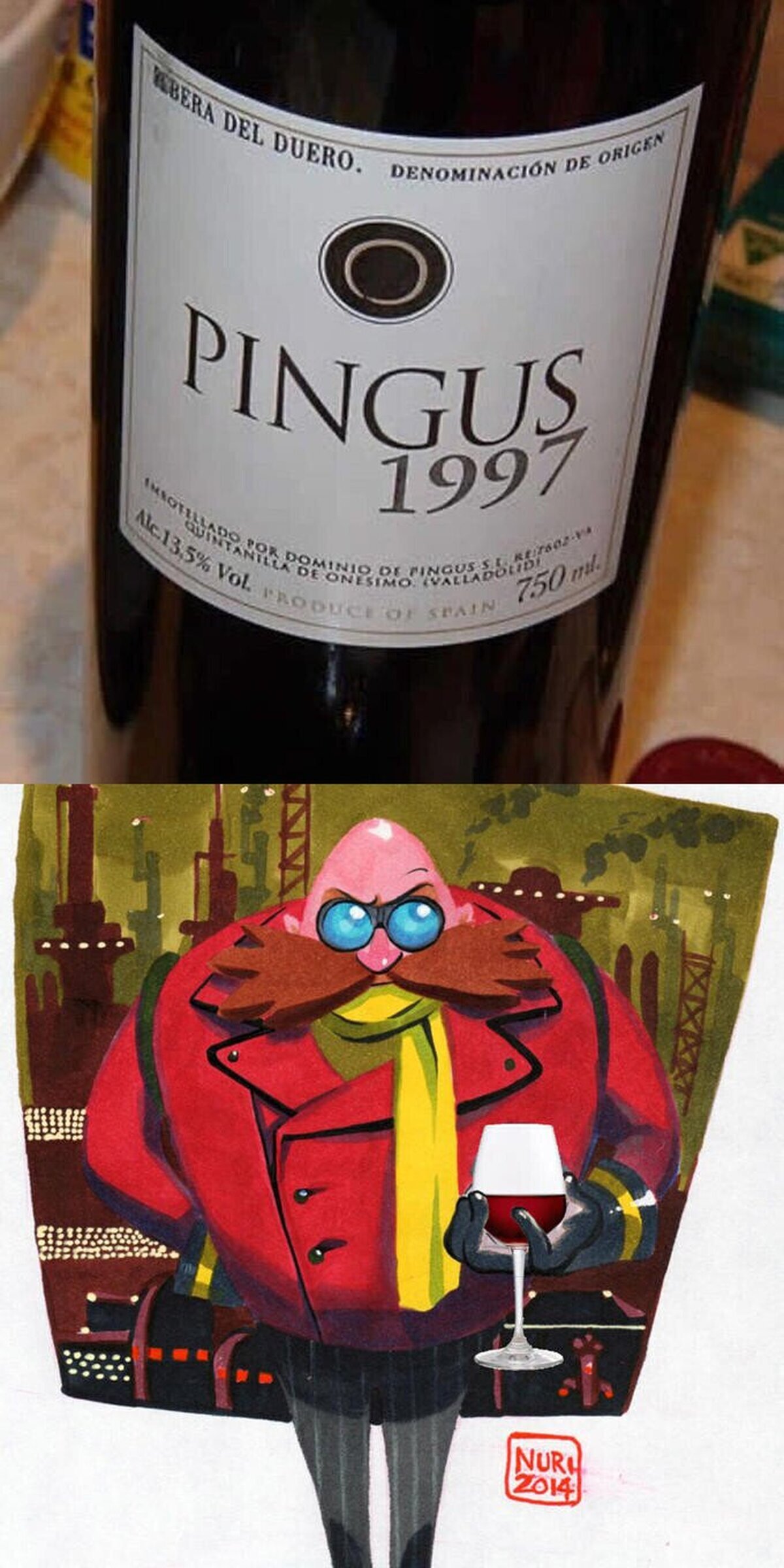 El Doctor Robotnik solo toma los vinos más finos.