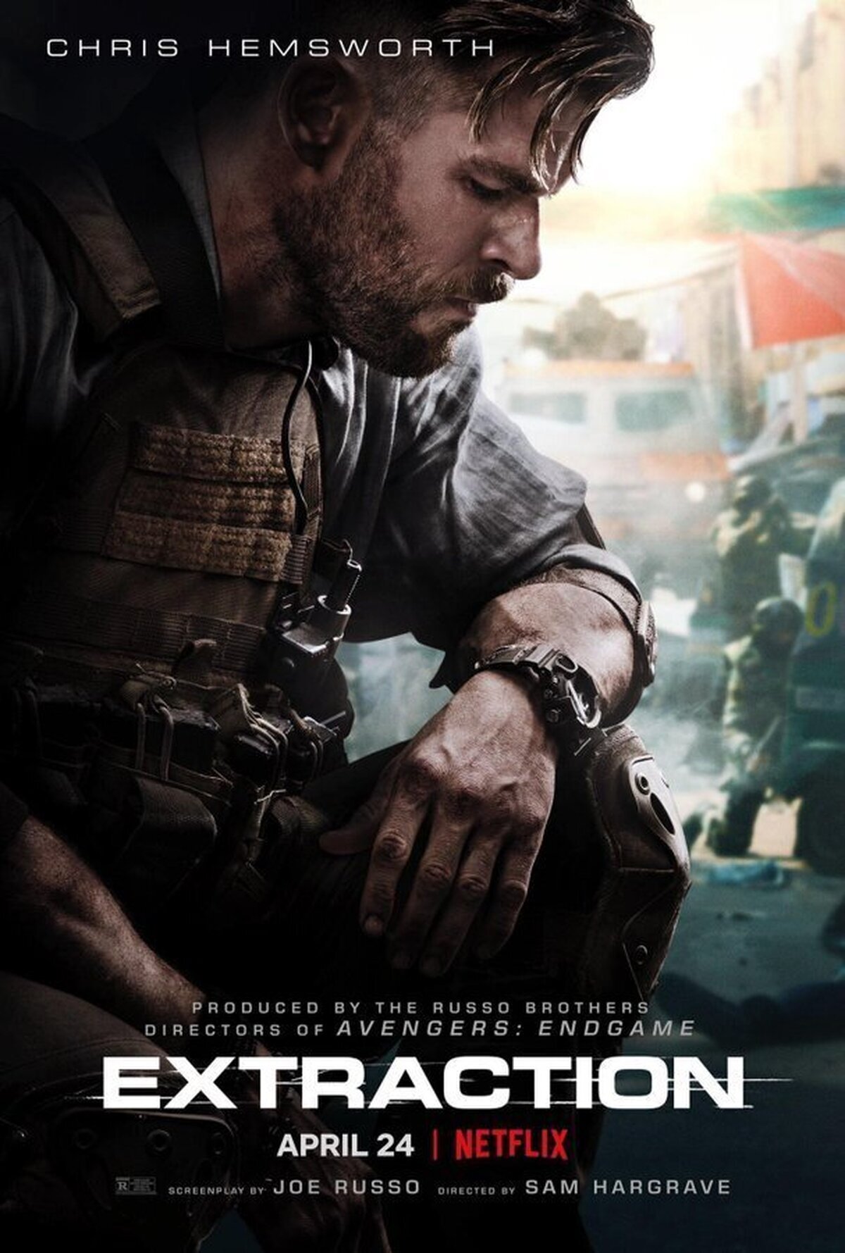 Primer póster de "Extraction", lo nuevo de Chris Hemsworth, producido por los hermanos Russo