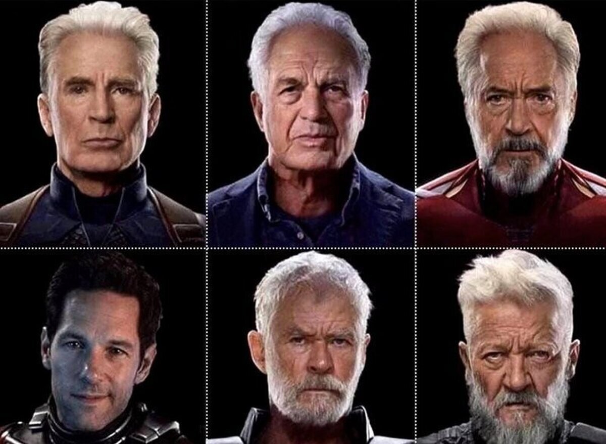 Simulación de cómo serían diferentes miembros de los vengadores con el paso del tiempo