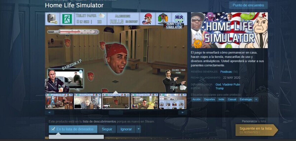 Por fin lo que realmente necesitábamos en Steam: ¡UN SIMULADOR DE CUARENTENA!