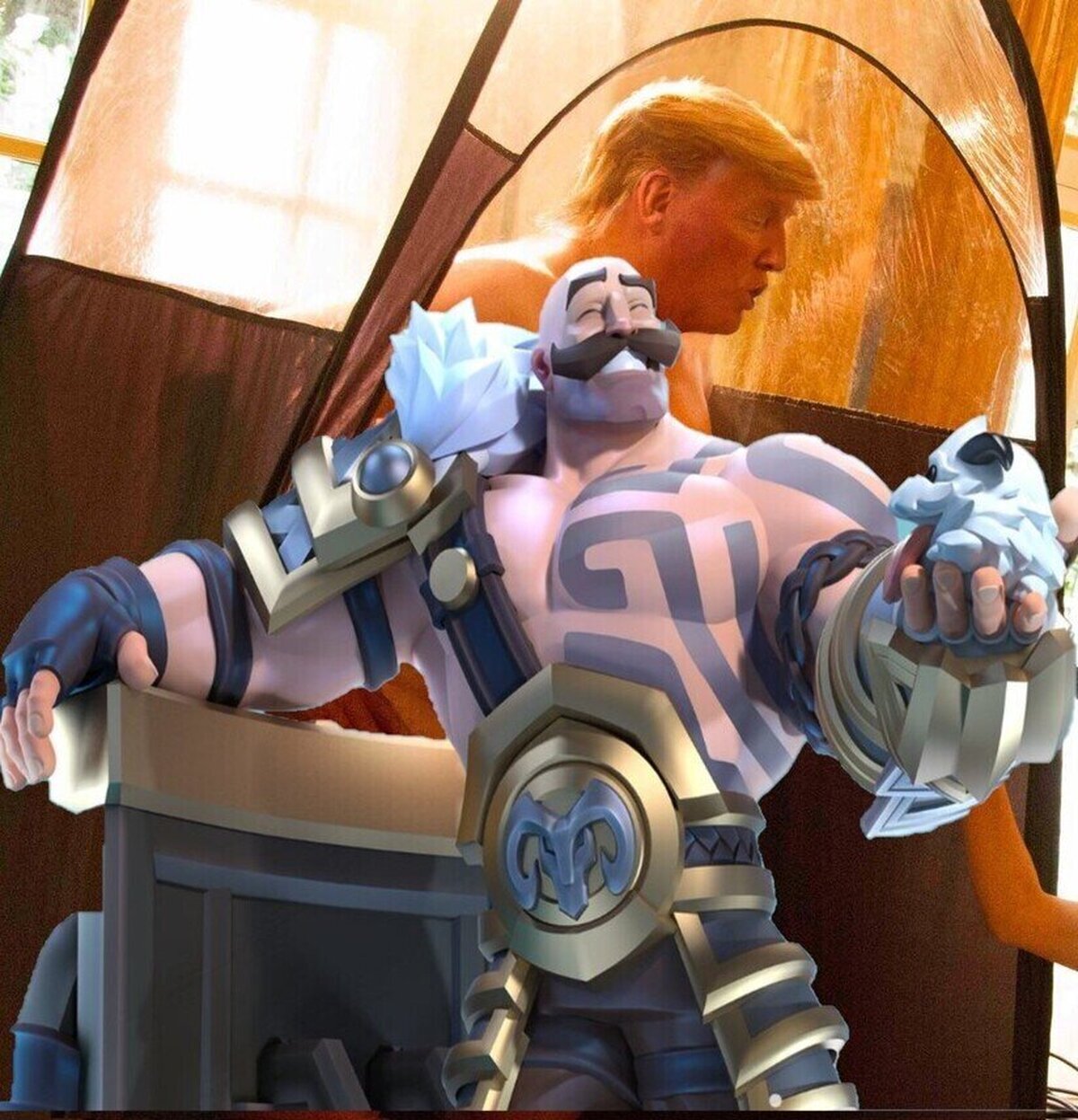 Braum protegiendo los Ojitos de Poritos Inocentes 