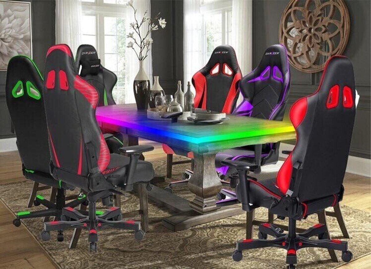 Así es el comedor de una casa para gamers