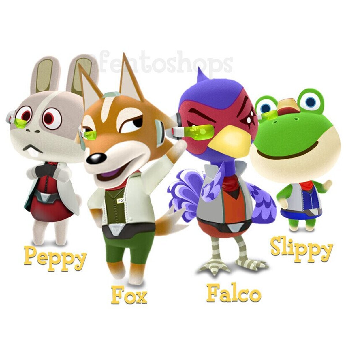La tropa Star Fox convertida en personajes de Animal Crossing
