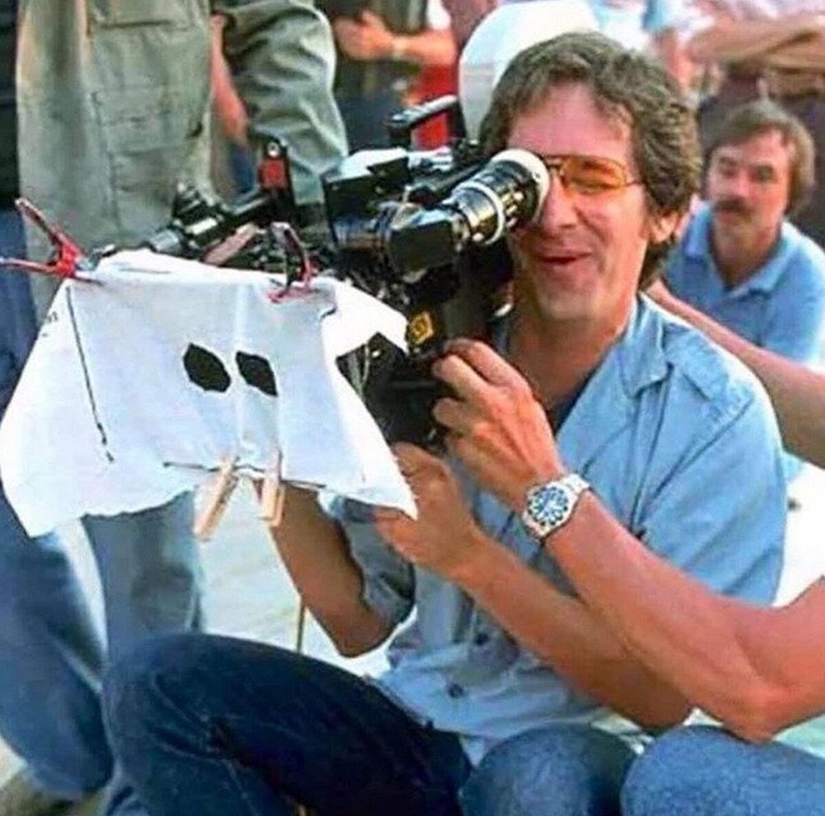 Un joven Spielberg grabando ET