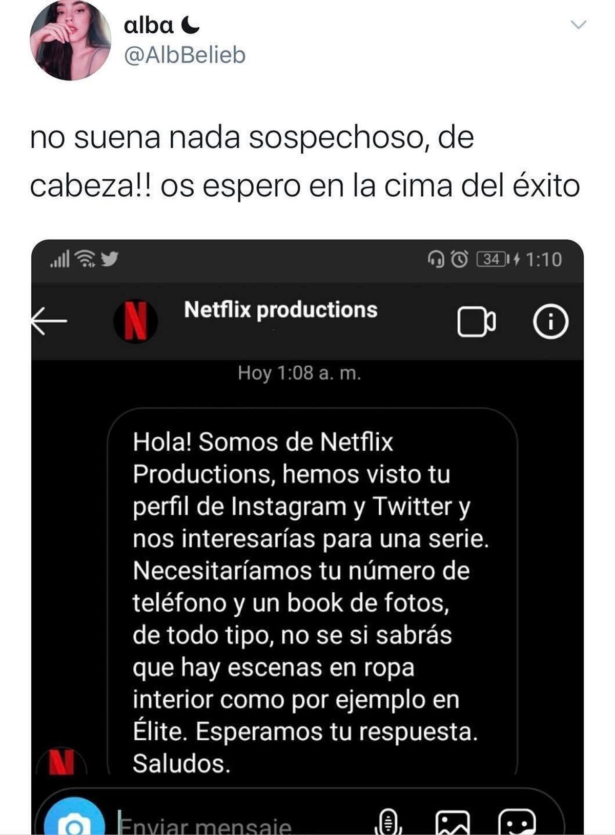 Nada sospechoso, para nada