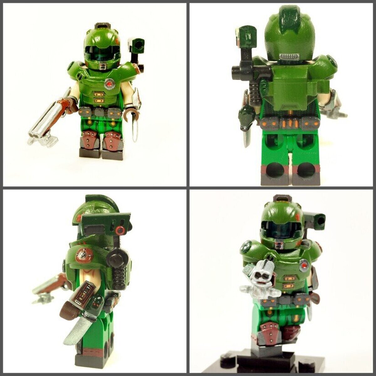 Doomslayer creado únicamente con piezas de LEGO