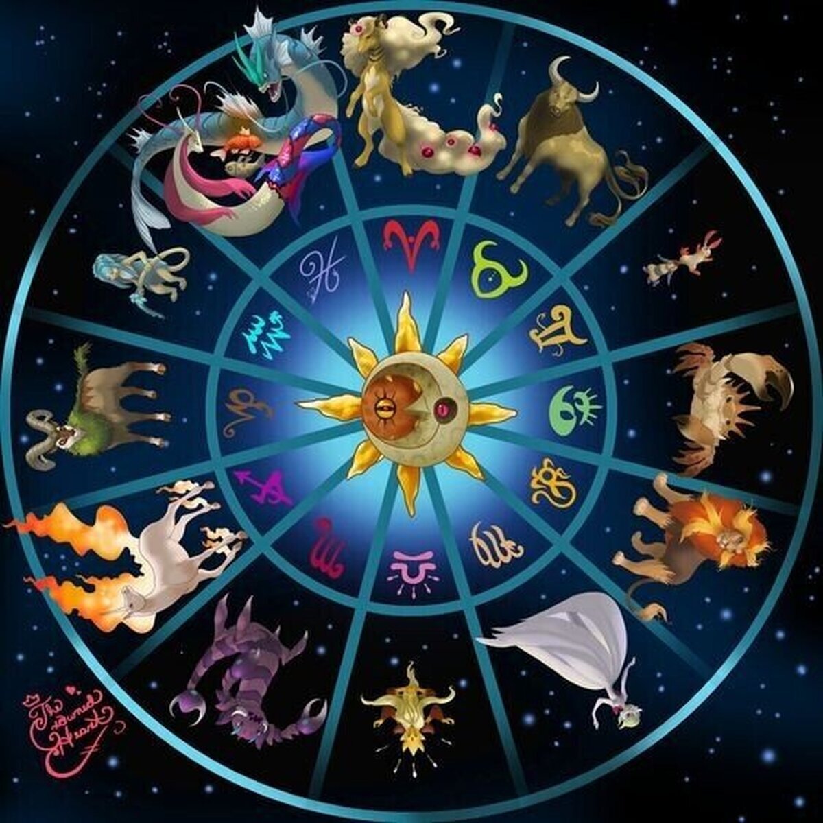 Signos Zodiacales al Estilo Pokemon. Por thecrownedheart