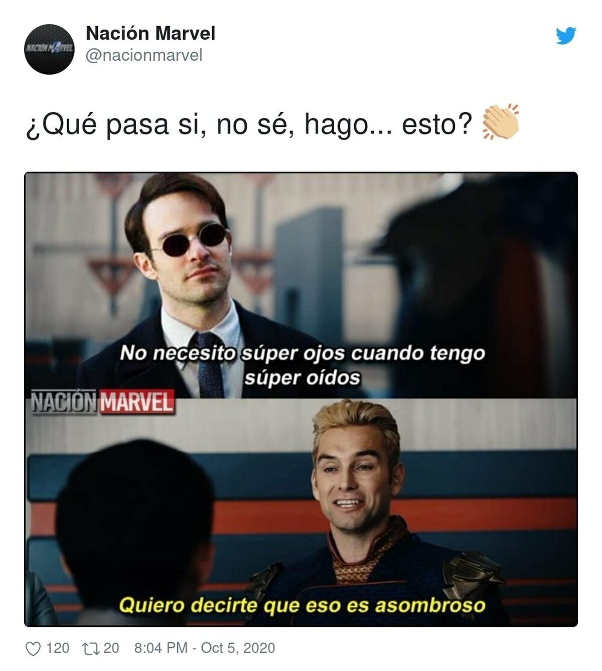 Literalmente pensé en eso cuando ví la escena original por @nacionmarvel