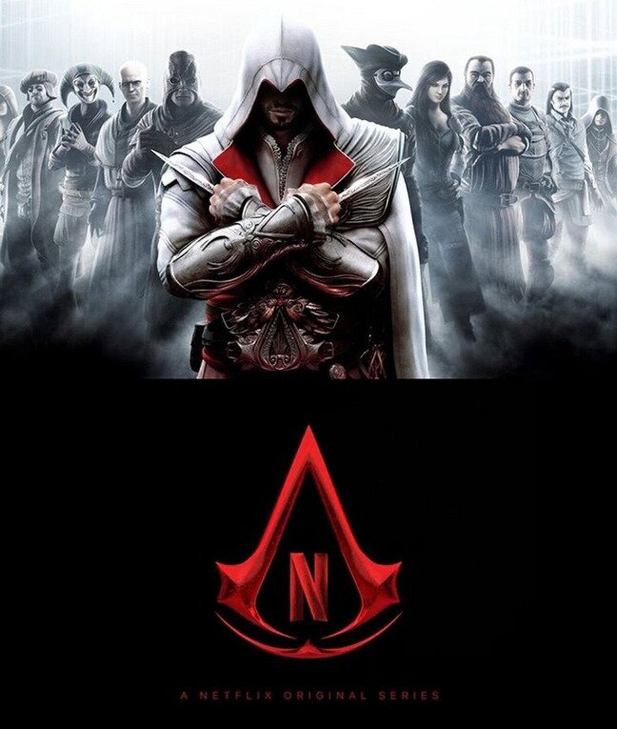 #Netflix confirma que ya est&aacute; en desarrollo una serie live-action basada en el famoso videojuego #AssassinsCreed.