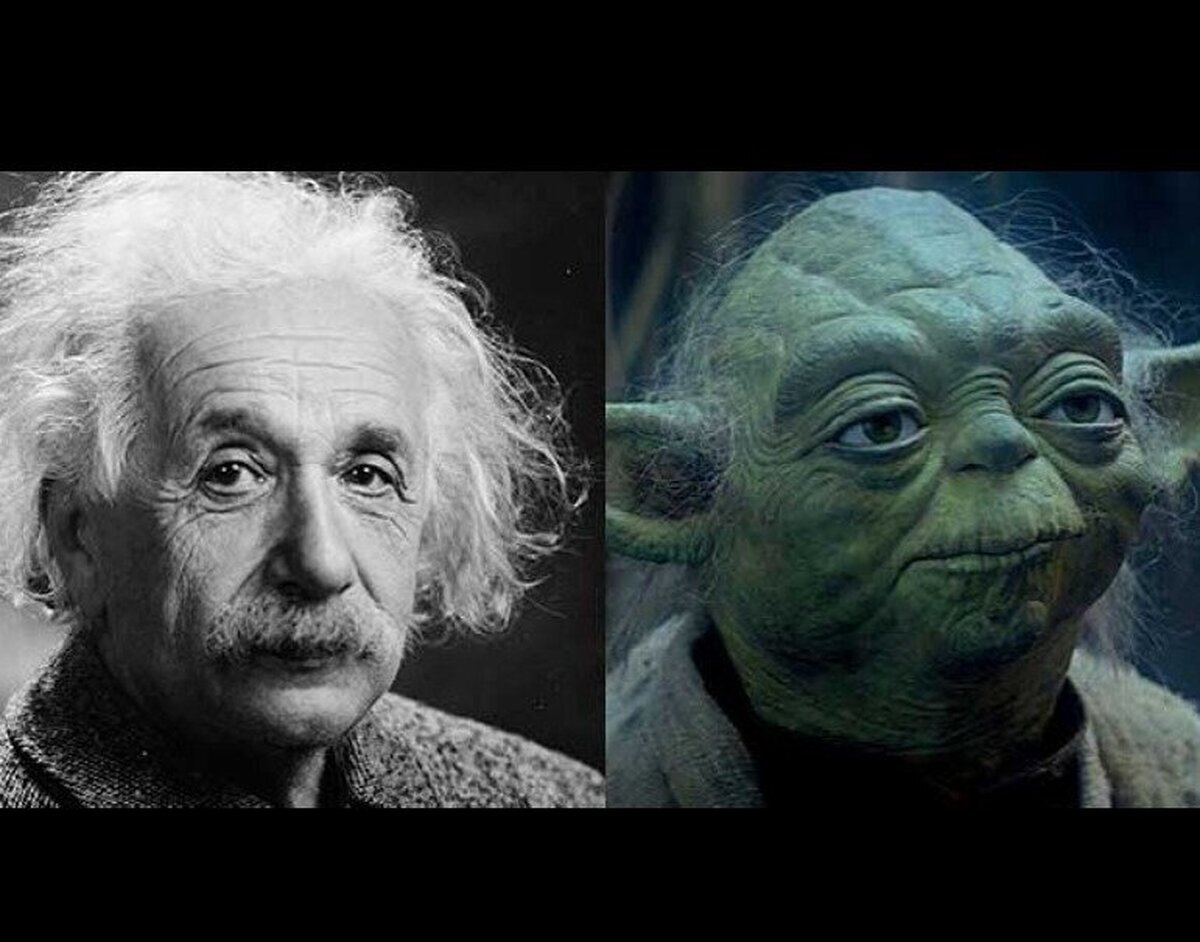 El equipo artístico de #STARWARS se inspiró uno de los más grandes genios de todos los tiempos, Albert Einstein, para crear el entrañable personaje de Yoda.