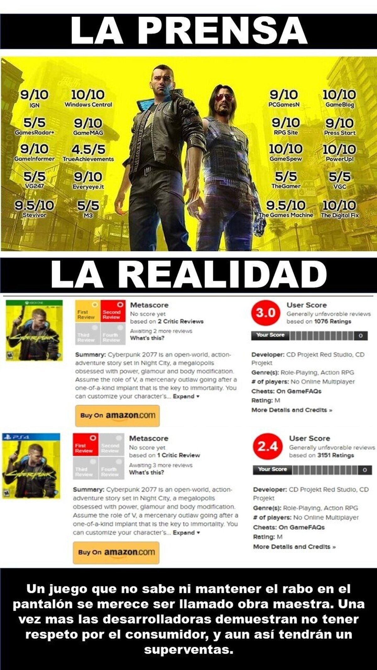 Y luego se sorprende cuando la prensa tradicional de videojuegos se está muriendo