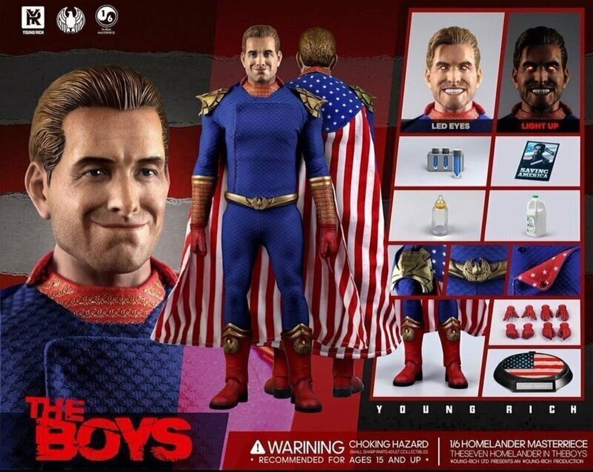 Young rich lanza su figura 1/6 de Homelander de The Boys. Menudo careto