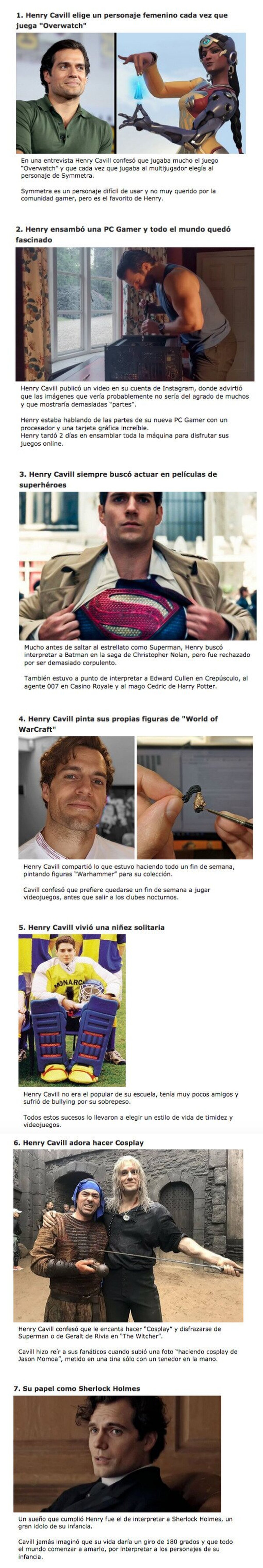 GALERÍA: 7 Veces en las que Henry Cavill demostró ser un NERD verdadero