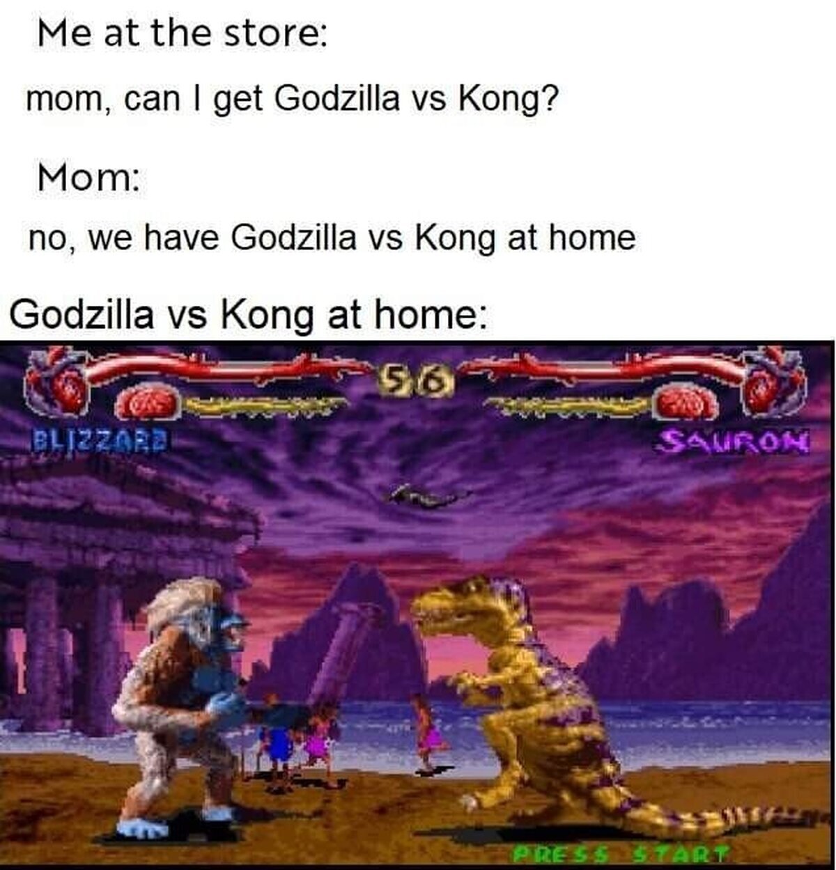 Godzilla vs Kong de la casa