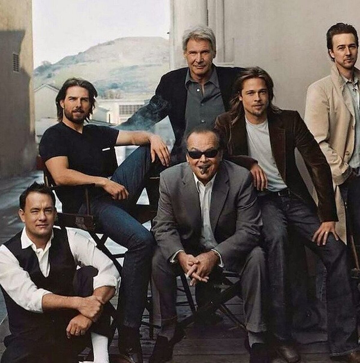 Seis gigantes de Hollywood, juntos en 2003 para Vanity Fair. ¿Cuál es tu favorito?