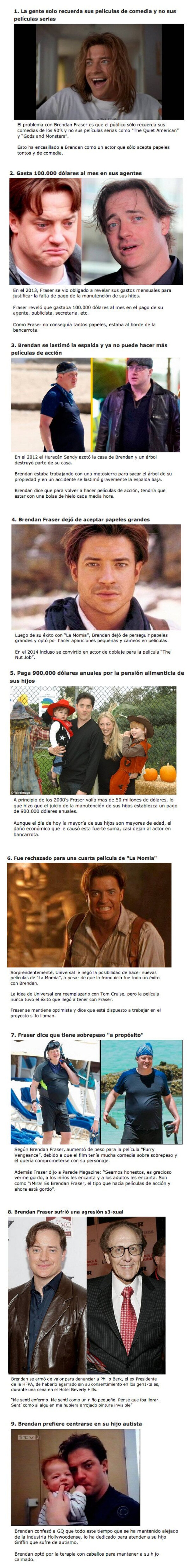 GALERÍA: 9 Sucesos que arruinaron la carrera de Brendan Fraser