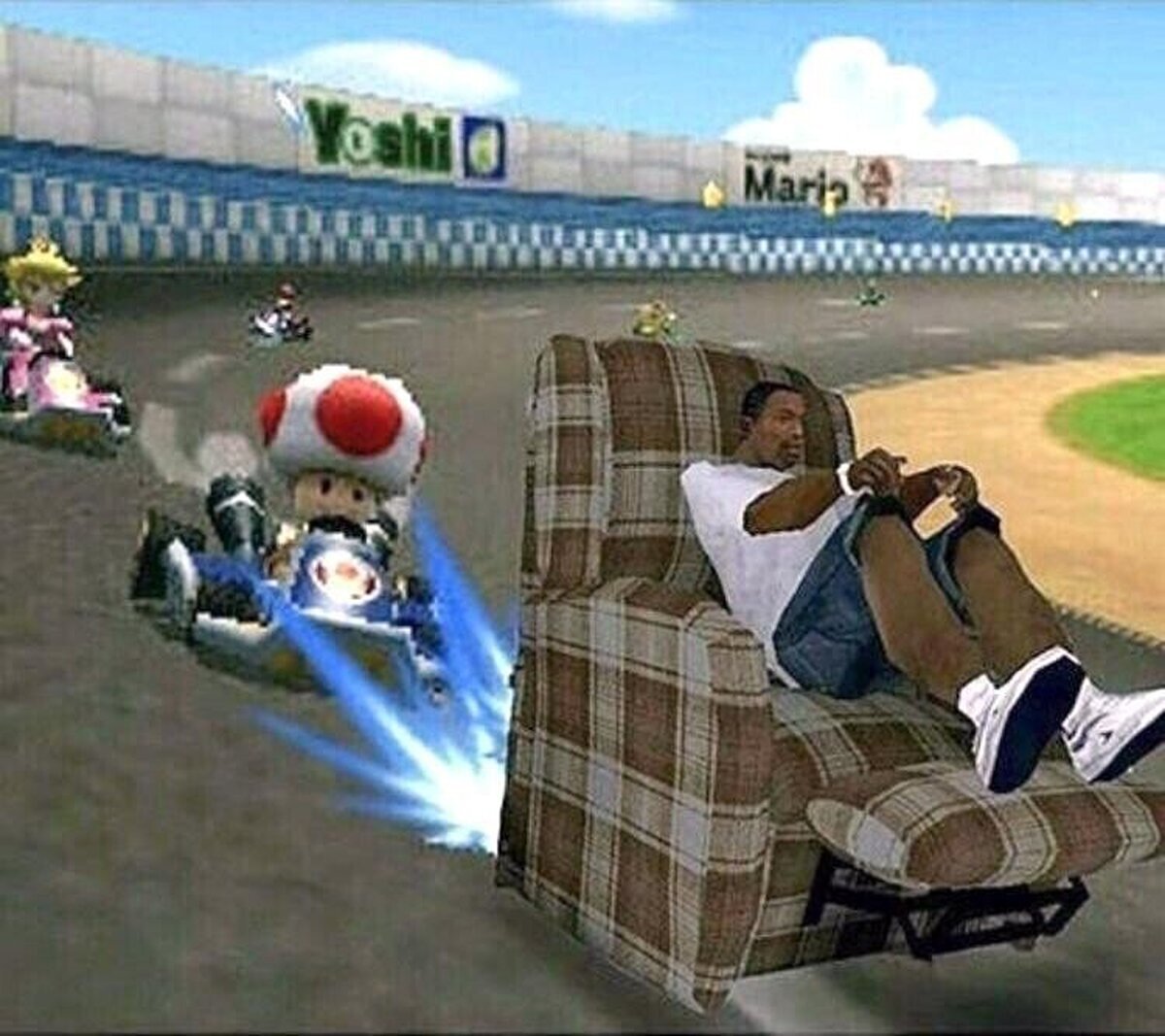 All we had to do, was follow the damn rainbow road, CJ!