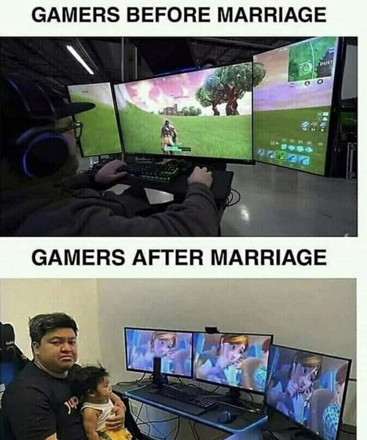 Antes y después de la boda
