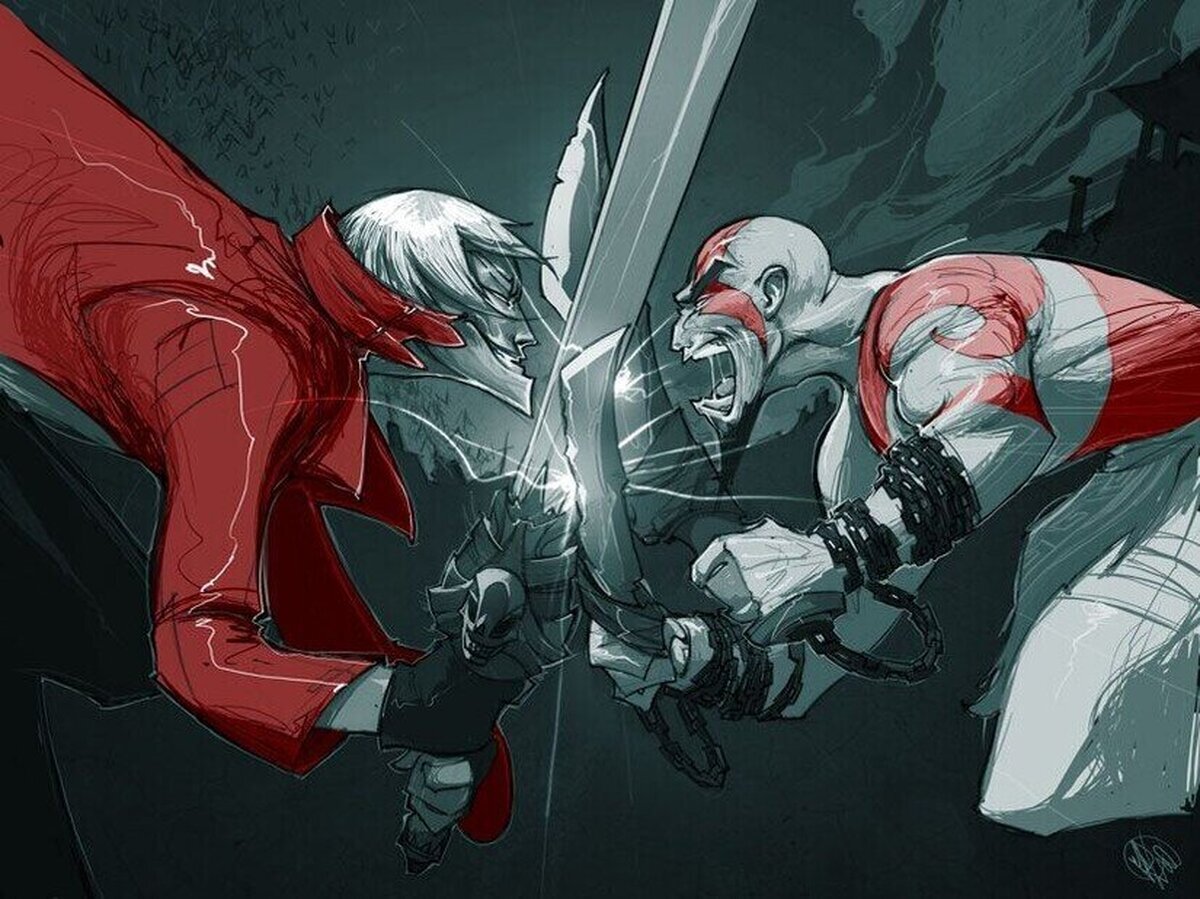 Kratos vs Dante