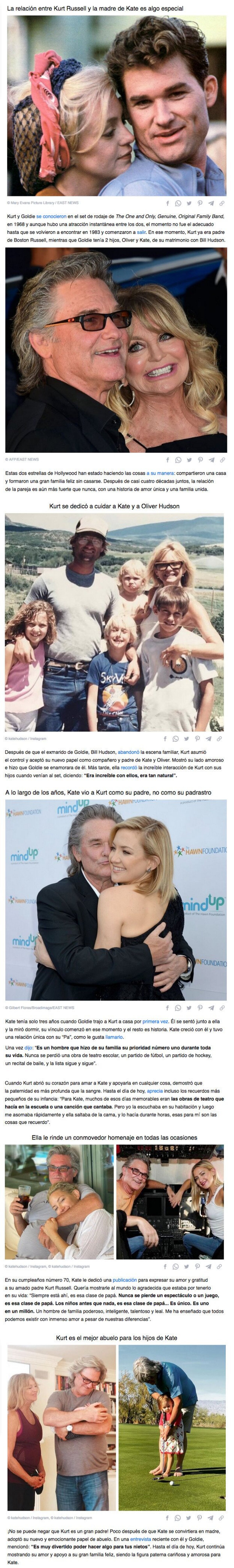 GALERÍA: La relación de Kate Hudson y Kurt Russell nos muestra que un padre  no está asignado al nacer