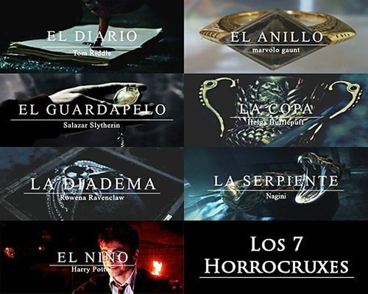 Los siete Horrocruxes de Voldemort
