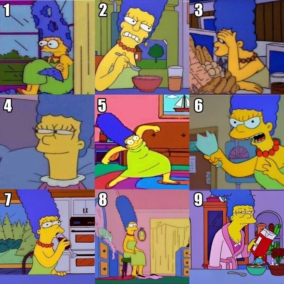 ¿Qué Marge Simpson eres hoy? Yo, hoy, la 9