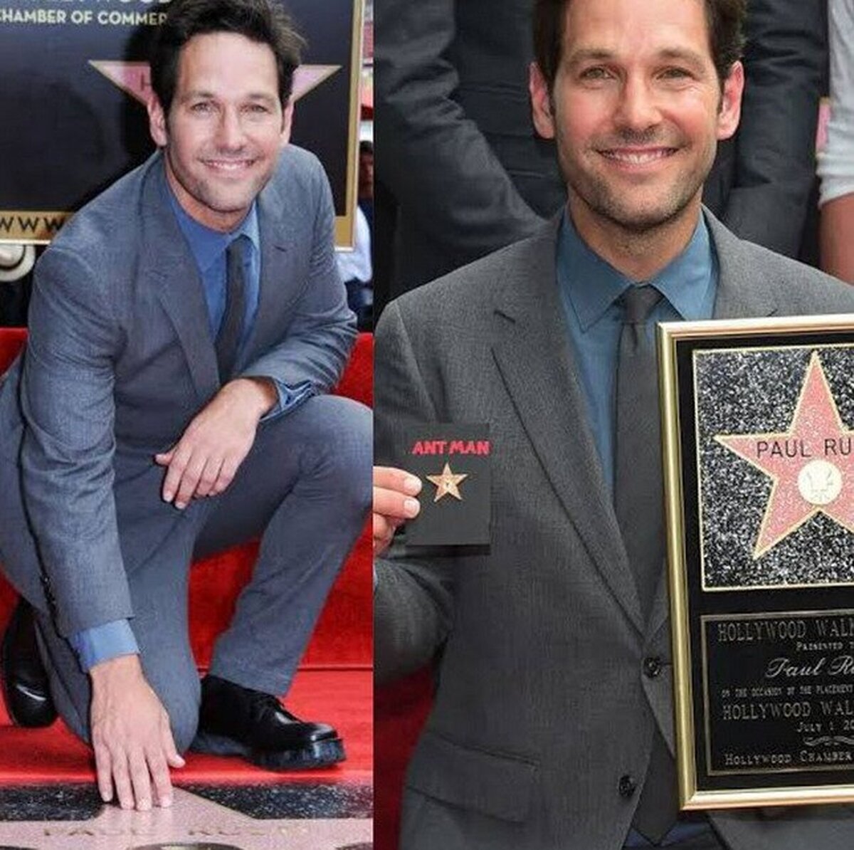No olvidar que Paul Rudd recibió dos estrellas en el Paseo de la Fama de Hollywood, una de tamaño normal y otra de tamaño hormiga