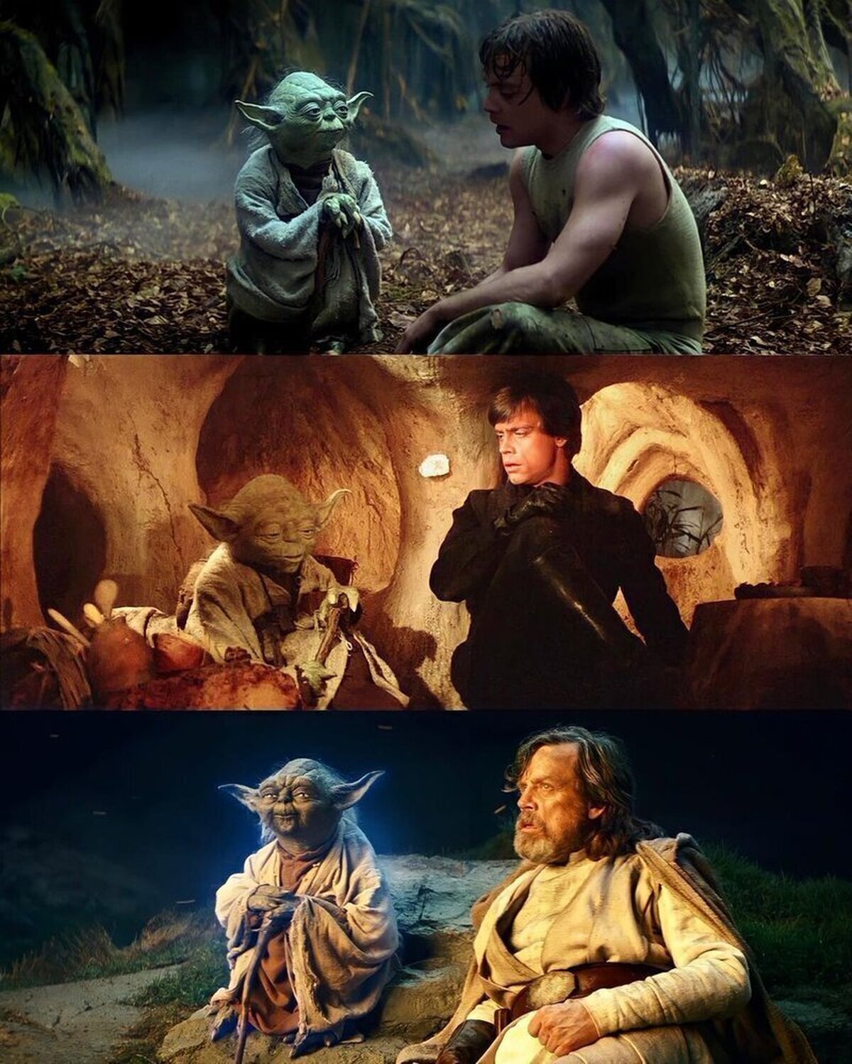 Yoda y su último aprendiz: Luke Skywalker
