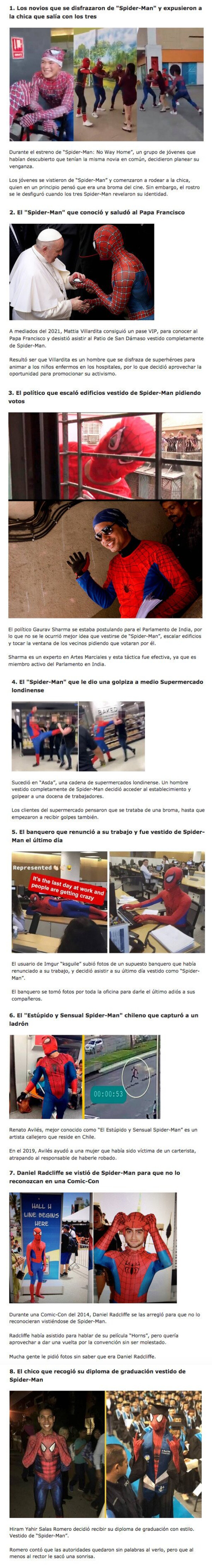 GALERÍA: 8 Personas que hicieron auténticas locuras vestidos de Spider-Man