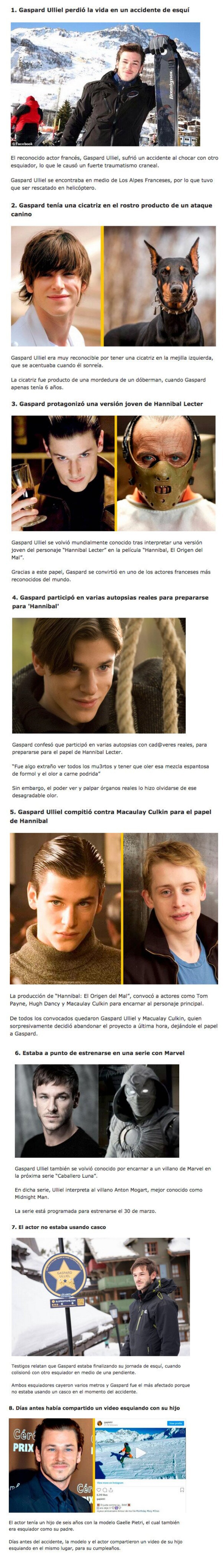 GALERÍA: 8 Curiosidades para saber quien era Gaspard Ulliel