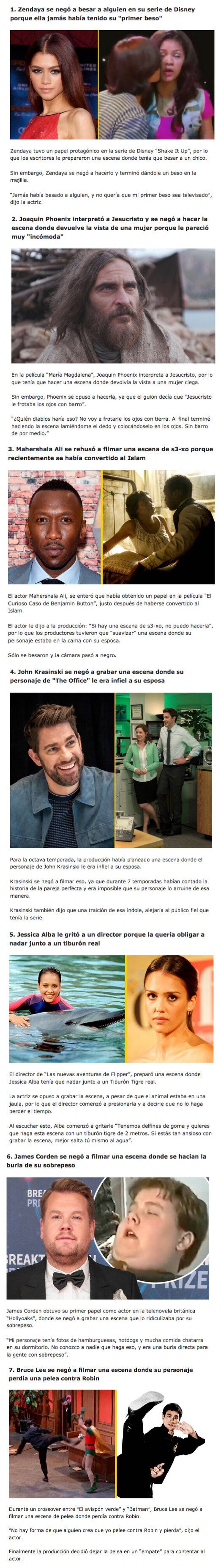 GALERÍA: 7 Actores que se NEGARON a filmar algunas escenas