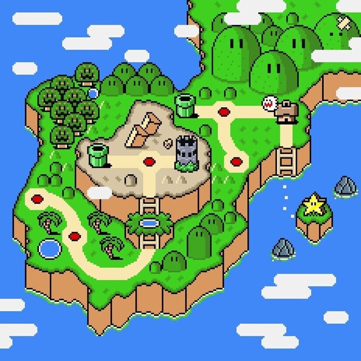 ¿Y vosotros en que parte de la península de Super Mario World vivís? 