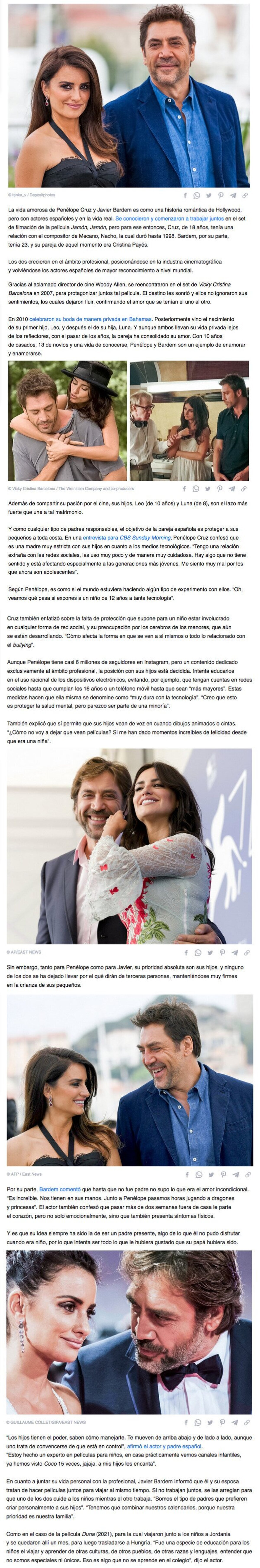 GALERÍA: La crianza usada por Penélope Cruz y Javier Bardem que puede ser un reto para algunos padres