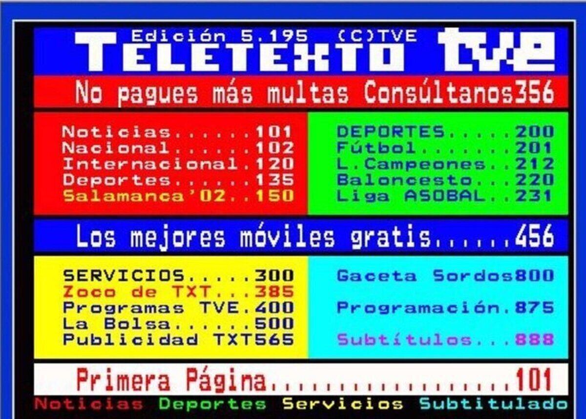 ¿Quién no ha mirado aquí la programación de tv? ¿Quién no ha consultado los estrenos?Venga usuarios del teletexto, manifestaos!