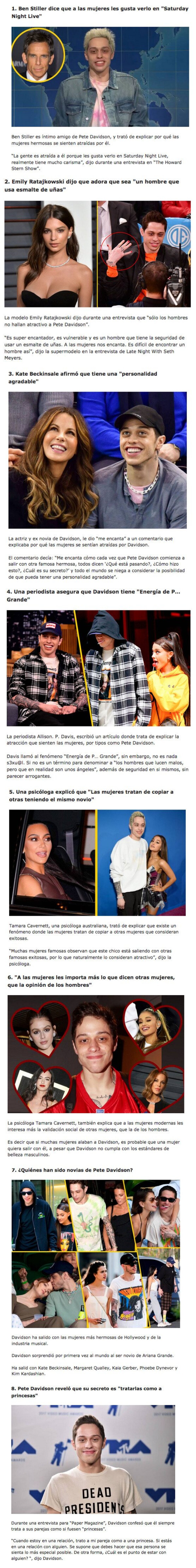 GALERÍA: 8 Famosos intentan explicar por qué las mujeres se sienten atraídas por Pete Davidson