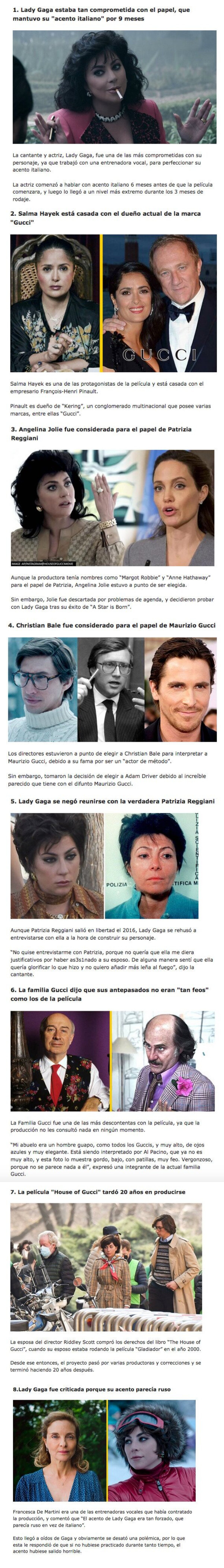GALERÍA: 8 Curiosidades que ocurrieron en la filmación de la peli House of Gucci