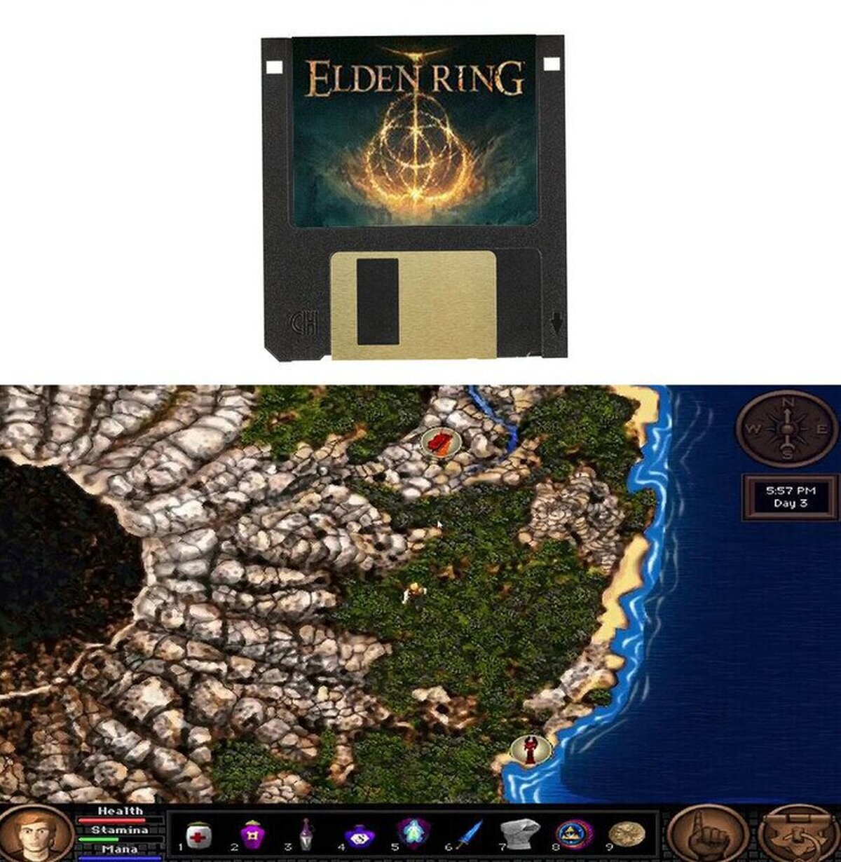 Elden Ring en plan retro