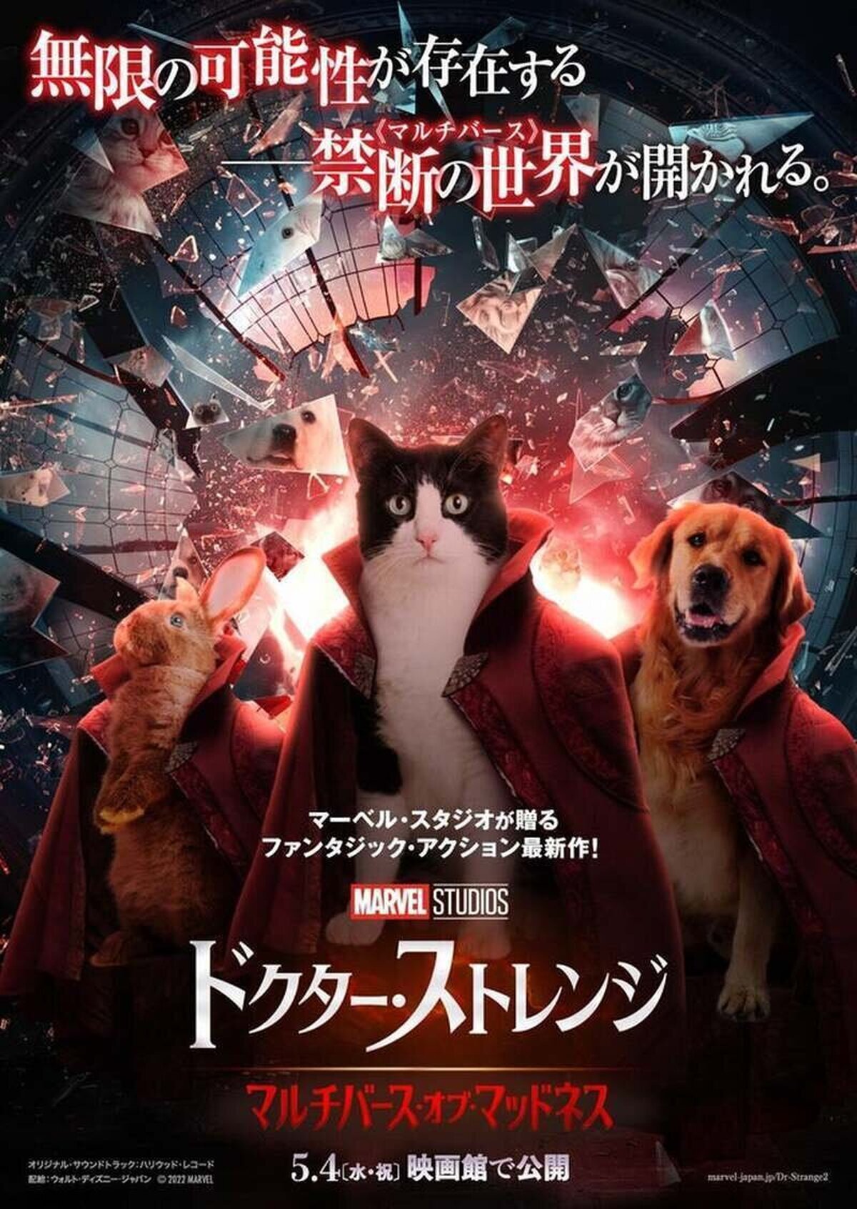 ¡Marvel Studios Japón promociona 'DOCTOR STRANGE IN THE MULTIVERSE OF MADNESS' con este poster!