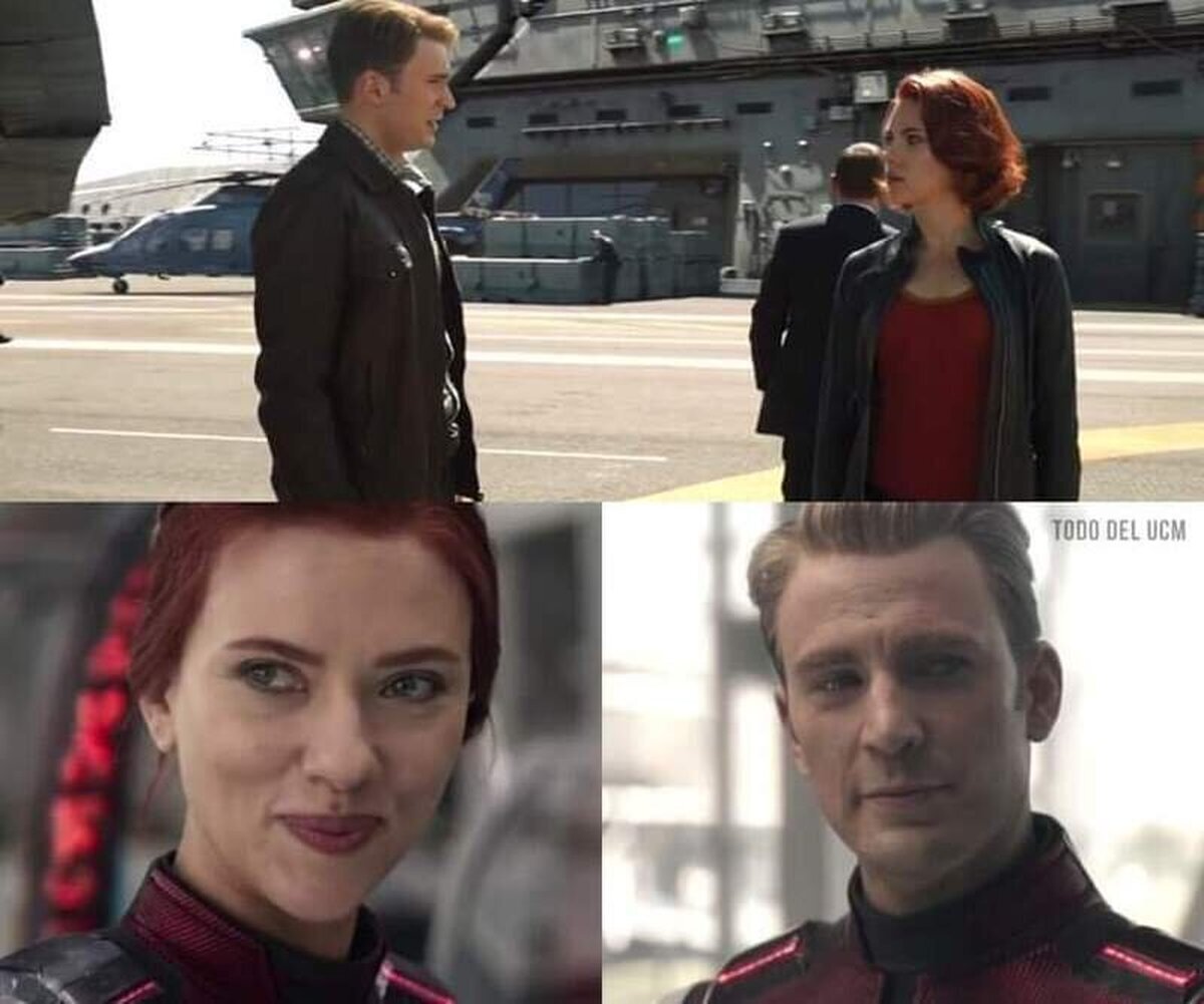 La primera y última vez que Steve y Natasha se vieron cara a cara ?#Avengers 